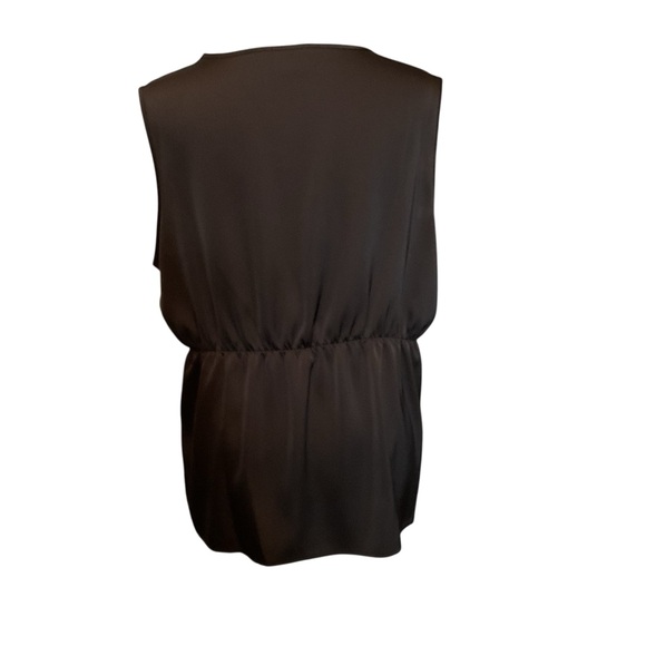 Calvin Klein Black Sleeveless V-Neck Blouse Size XL - Picture 4 of 10